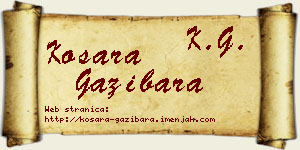 Kosara Gazibara vizit kartica